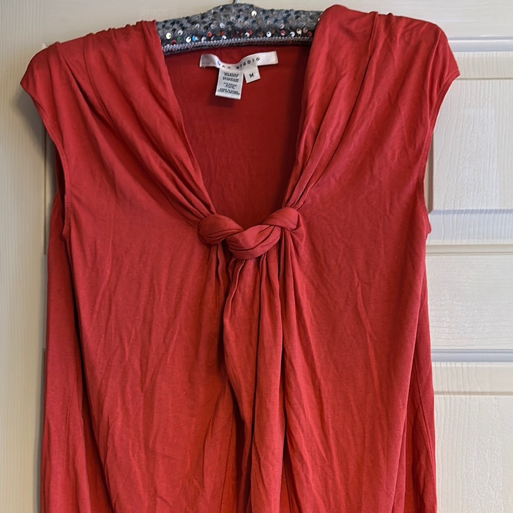 Max Studio Women's Red Knot Blouse